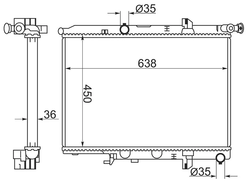 Радиатор Mazda Titan 00-04 - Артикул MZ0017 - Производитель Sat - Фото, Отзывы, Цены 