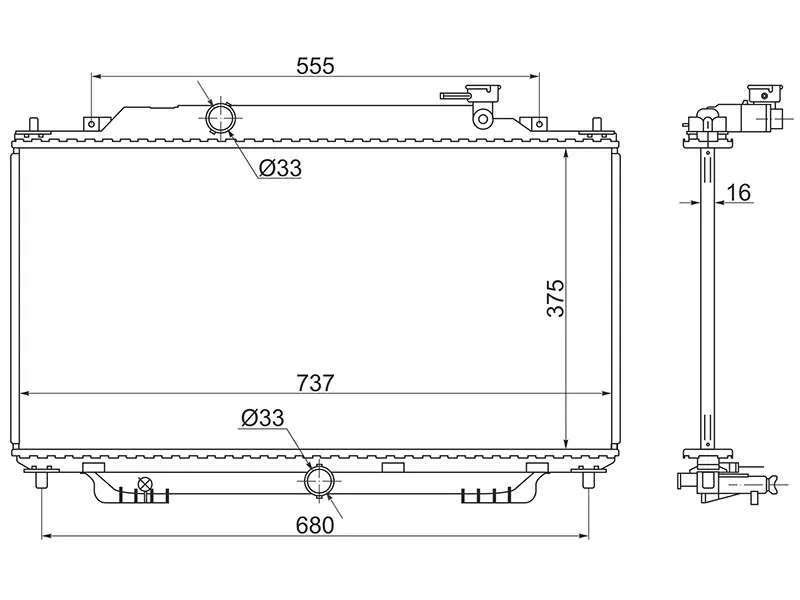 Радиатор Mazda 3 13-19 / 6 12 - Артикул MZ0018 - Производитель Sat - Фото, Отзывы, Цены 