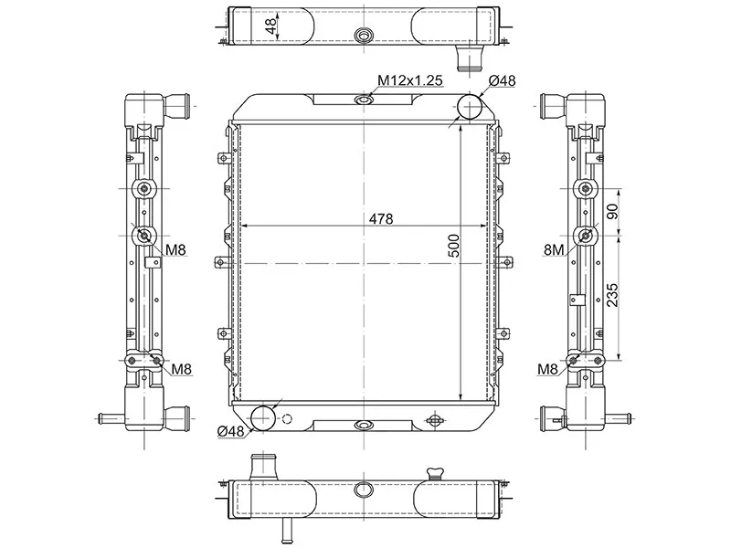 Радиатор Mazda Titan 89-00 - Артикул MZ0090 - Производитель Sat - Фото, Отзывы, Цены 