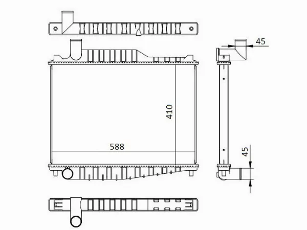 Радиатор Nissan Diesel Condor 91 - Артикул NS00016 - Производитель Sat - Фото, Отзывы, Цены 