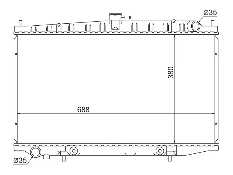 Радиатор Nissan Bluebird 91-95 - Артикул NS000313 - Производитель Sat - Фото, Отзывы, Цены 