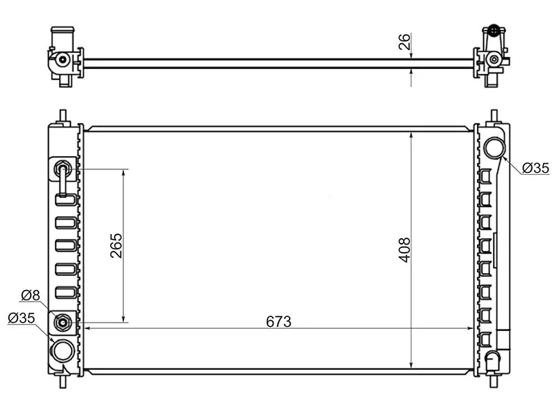 Радиатор Nissan Teana 08-20 / Altima 06 - Артикул NS0004J322R - Производитель Sat - Фото, Отзывы, Цены 