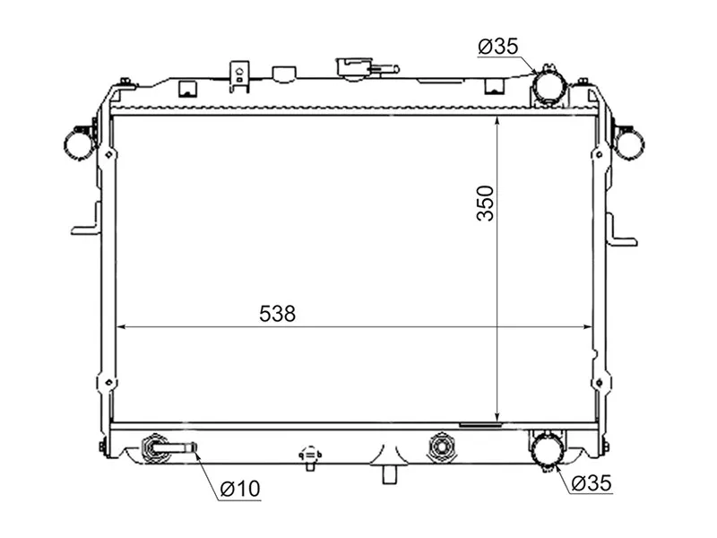 Радиатор Mitsubishi Delica 94-07 / Nissan Vanette 99-17 - Артикул NS0005 - Производитель Sat - Фото, Отзывы, Цены 