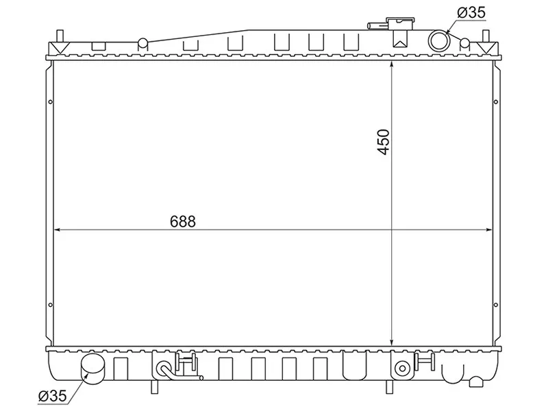Радиатор Nissan Cedric 95-04 / Gloria 95-04 - Артикул NS0006Y33 - Производитель Sat - Фото, Отзывы, Цены 