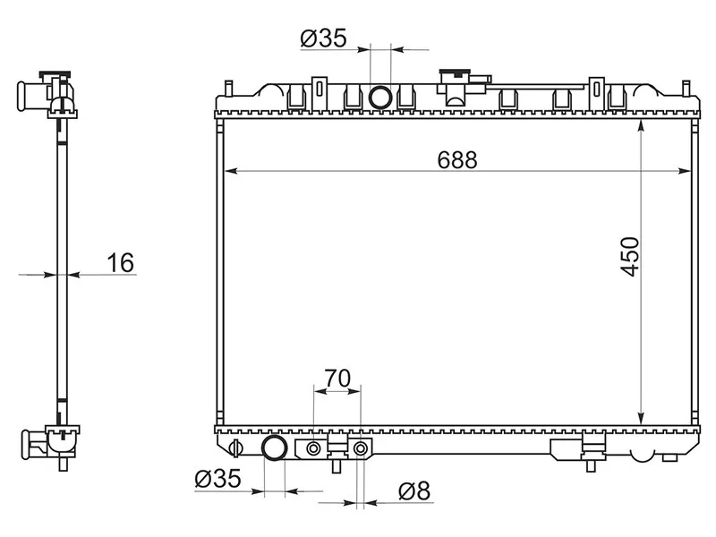 Радиатор NISSAN X-TRAIL 00-07 - Артикул NS00071 - Производитель Sat - Фото, Отзывы, Цены 