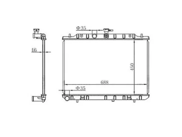 Радиатор Nissan X-Trail 07-15 - Артикул NS0007T31D - Производитель Sat - Фото, Отзывы, Цены 