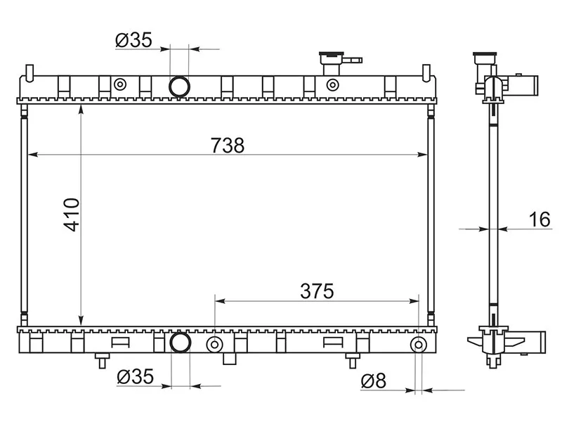 Радиатор Nissan X-Trail 13-22 - Артикул NS0007T321 - Производитель Sat - Фото, Отзывы, Цены 