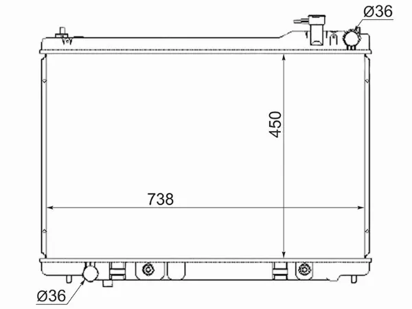 Радиатор Infiniti FX35 06-08 / FX45 02-09 - Артикул NS0009FX35 - Производитель Sat - Фото, Отзывы, Цены 