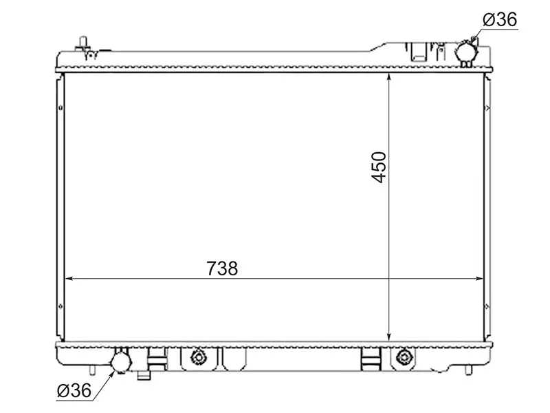 Радиатор Infiniti FX35 06-08 / FX45 02-09 - Артикул NS0009FX45 - Производитель Sat - Фото, Отзывы, Цены 