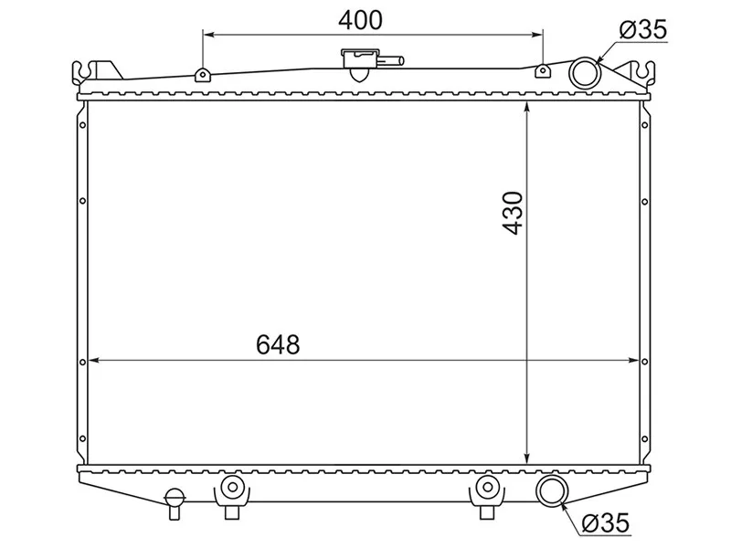 Радиатор Nissan Terrano 86-96 / Datsun 85-96 - Артикул NS000W21 - Производитель Sat - Фото, Отзывы, Цены 