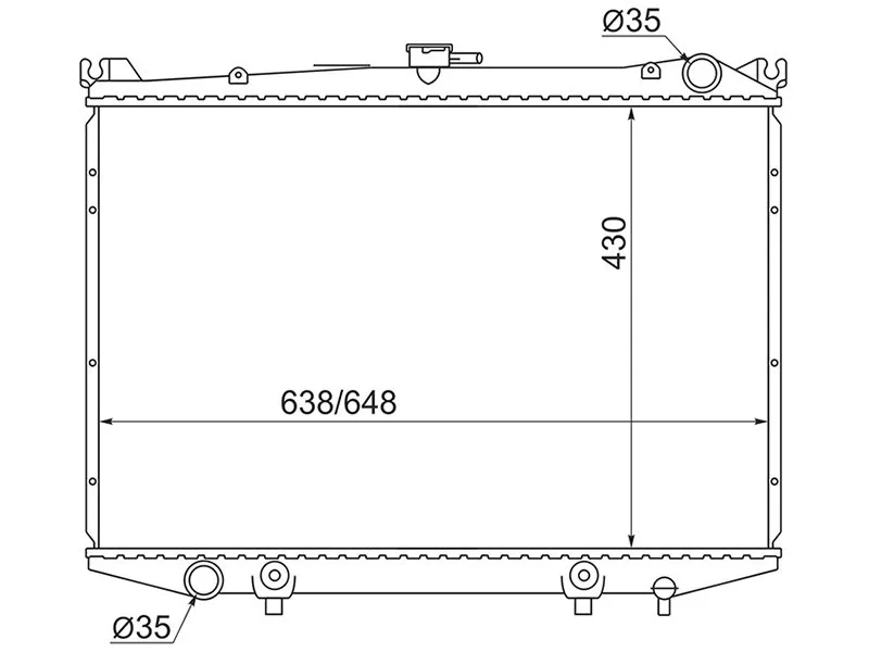 Радиатор Nissan Terrano 86-96 / Datsun 85-96 - Артикул NS000W21D - Производитель Sat - Фото, Отзывы, Цены 