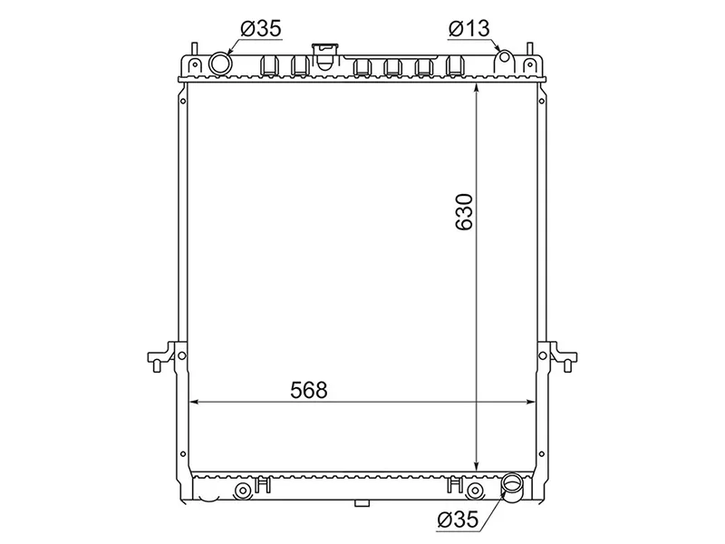 Радиатор Nissan Patrol 97-10 - Артикул NS000Y61483R - Производитель Sat - Фото, Отзывы, Цены 