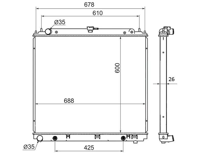 Радиатор Nissan Pathfinder 04-14 / Navara 04-15 - Артикул NS001225 - Производитель Sat - Фото, Отзывы, Цены 