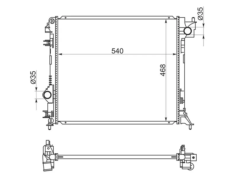 Радиатор Nissan Qashqai 13-22 / X-Trail 13-22 - Артикул NS0013J11D - Производитель Sat - Фото, Отзывы, Цены 
