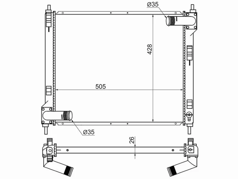 Радиатор Nissan Juke 10-20 - Артикул NS0015 - Производитель Sat - Фото, Отзывы, Цены 