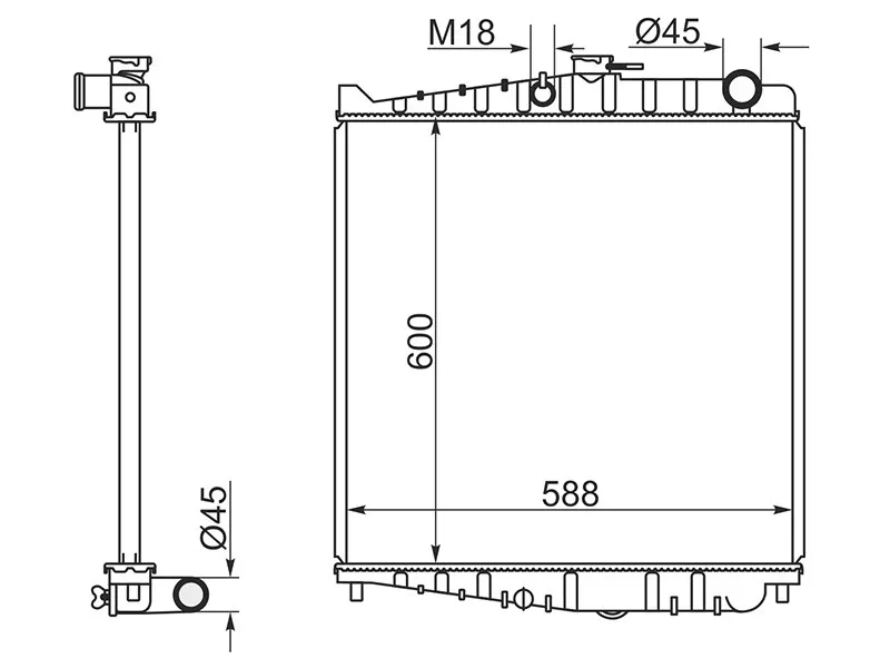 Радиатор Nissan Diesel Condor 91 - Артикул NS0018 - Производитель Sat - Фото, Отзывы, Цены 