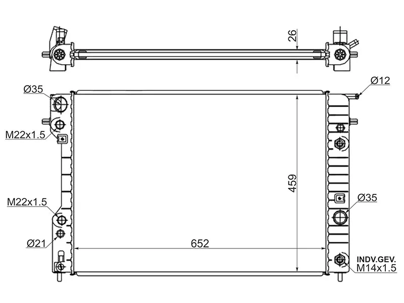 Радиатор Opel Omega 94-03 - Артикул OP0005 - Производитель Sat - Фото, Отзывы, Цены 