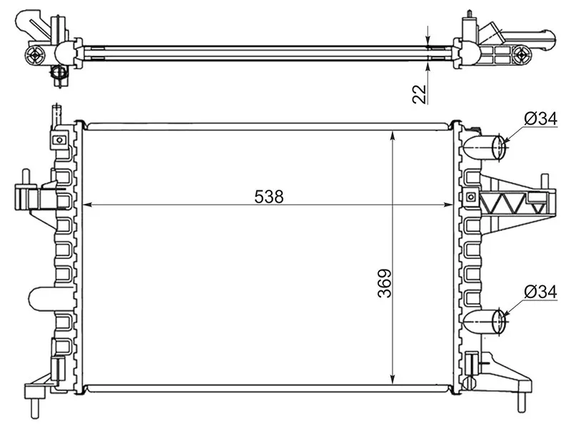 Радиатор Opel Corsa 00-06 / Combo 01-11 - Артикул OP0007 - Производитель Sat - Фото, Отзывы, Цены 