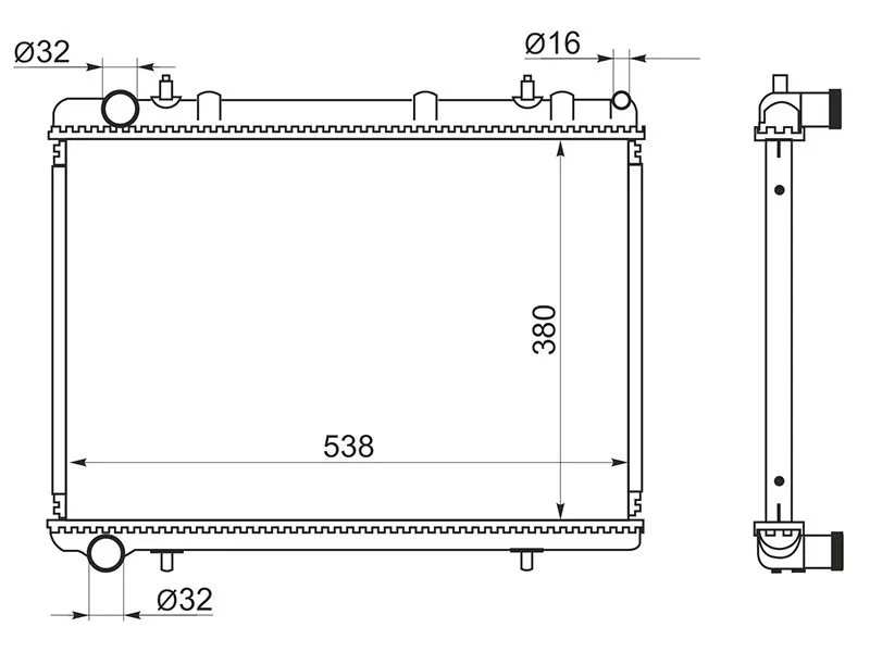 Радиатор Citroen C4 Picasso 07-14 / Peugeot 307 01-08 - Артикул PG00013 - Производитель Sat - Фото, Отзывы, Цены 