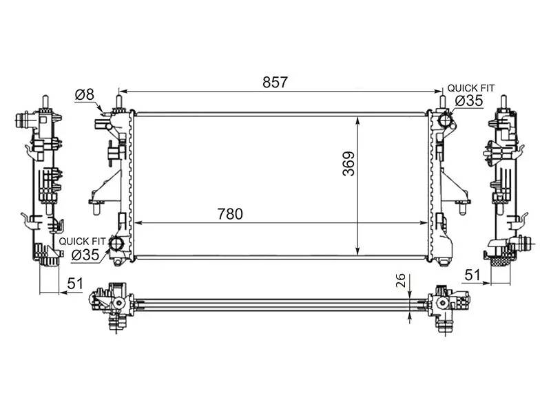 Радиатор Peugeot Boxer 06- / Citroen Jumper 06 - Артикул PG000906 - Производитель Sat - Фото, Отзывы, Цены 