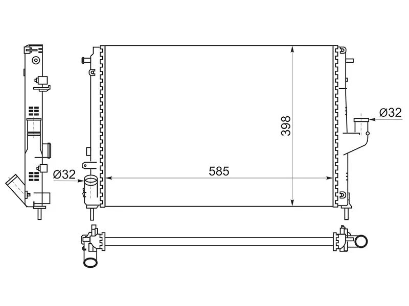 Радиатор LADA Largus 12-21 / Nissan Almera 12-19 - Артикул RN0002082 - Производитель Sat - Фото, Отзывы, Цены 