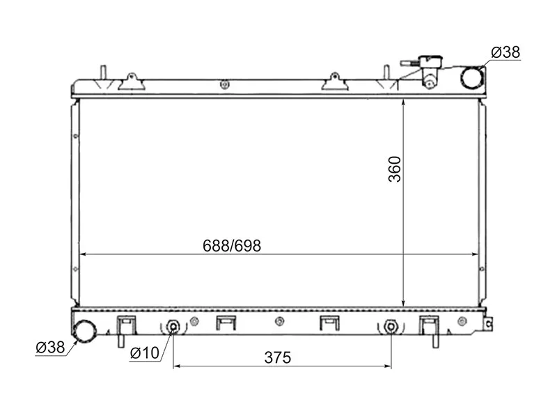 Радиатор Subaru Forester 02-08 / Impreza 00-07 - Артикул SB0001022R - Производитель Sat - Фото, Отзывы, Цены 