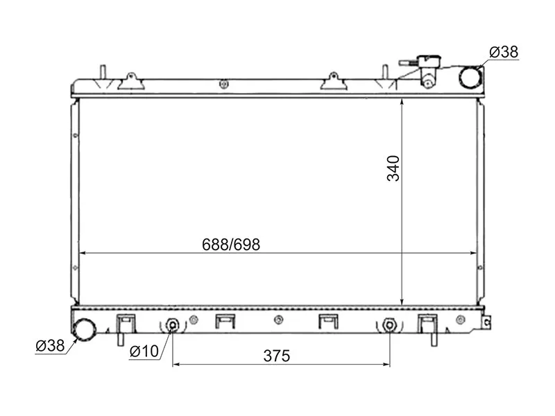 Радиатор Subaru Forester 97-02 / Impreza 00-07 - Артикул SB0001992R - Производитель Sat - Фото, Отзывы, Цены 