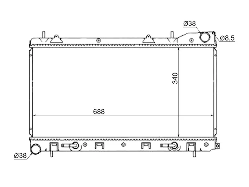 Радиатор Subaru Forester 97-02 / Impreza 92-00 - Артикул SB0001T2R - Производитель Sat - Фото, Отзывы, Цены 