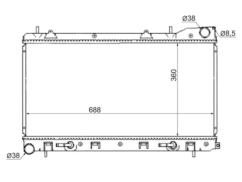 Радиатор Subaru Forester 02-08 / Impreza 00-07 - Артикул SB0004SG52R - Производитель Sat - Фото, Отзывы, Цены 