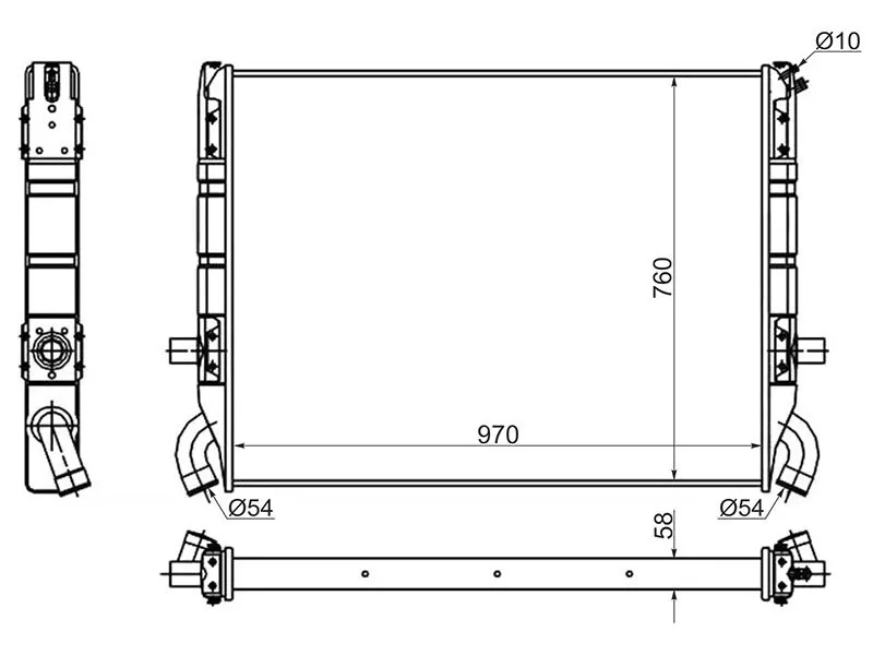 Радиатор Scania 3-Series 81-96 - Артикул SC0003 - Производитель Sat - Фото, Отзывы, Цены 