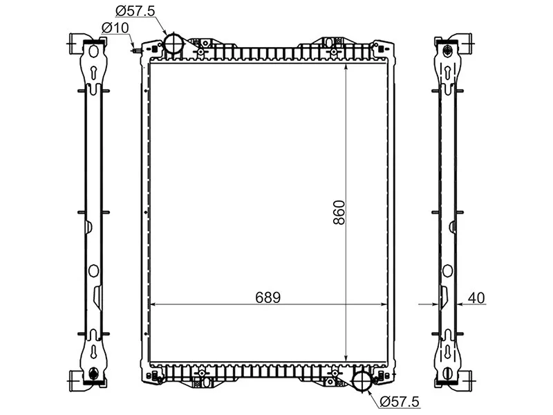 Радиатор Scania 5/R/P/G/T Series 04 - Артикул SC0005P - Производитель Sat - Фото, Отзывы, Цены 
