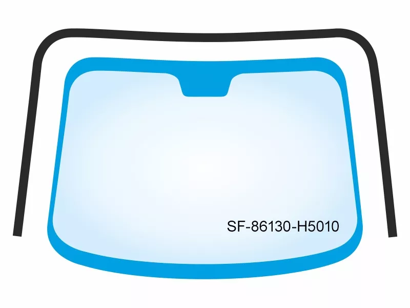 Молдинг лобового стекла (П-образный) Hyundai Solaris 17-22 / Accent 17 - Артикул SF86130H5010 - Производитель Sat - Фото, Отзывы, Цены 