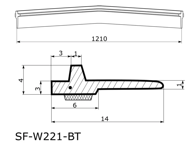 Молдинг лобового стекла (Сверху) Mercedes-Benz S-Class 05-13 - Артикул SFW221BT - Производитель Sat - Фото, Отзывы, Цены 