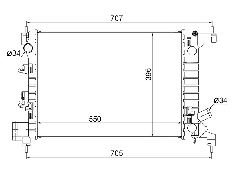 Радиатор Chevrolet Aveo 11-15 / Cobalt 13 - Артикул SGCV0011 - Производитель Sat - Фото, Отзывы, Цены 