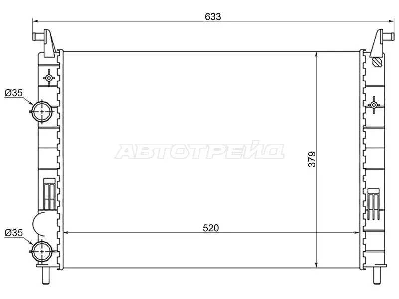 Радиатор Fiat Albea 02-12 / Palio 96-04 / Siena 96-02 - Артикул SGFI0001 - Производитель Sat - Фото, Отзывы, Цены 