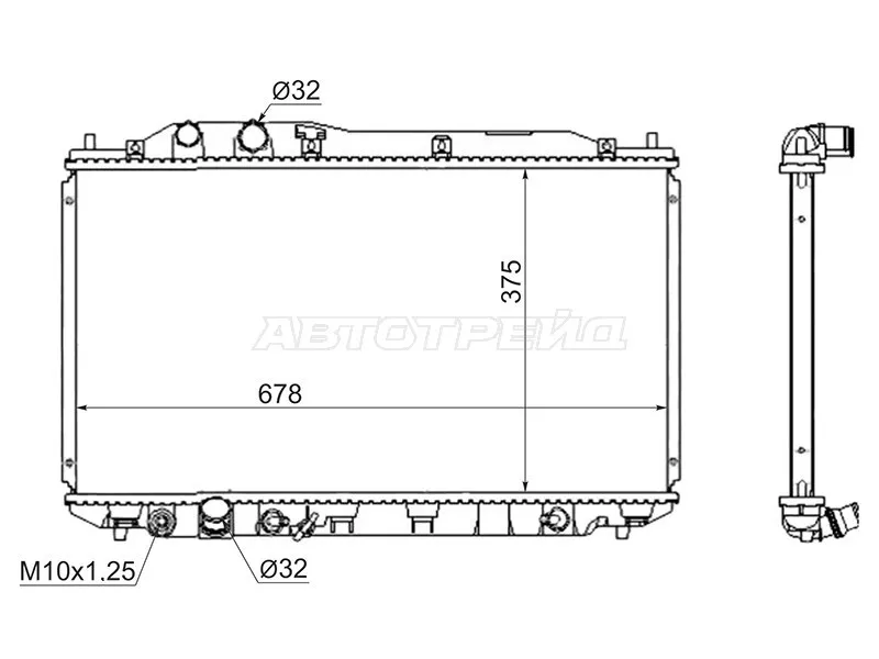 Радиатор Honda Civic 05-12 / Civic USA 05-08 - Артикул SGHD0001FD - Производитель Sat - Фото, Отзывы, Цены 