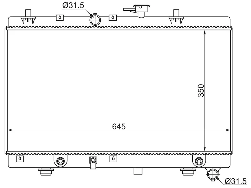 Радиатор Kia Rio 00-05 - Артикул SGKI00041 - Производитель Sat - Фото, Отзывы, Цены 