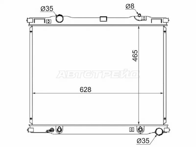 Радиатор Kia Sorento 02-09 - Артикул SGKI0005 - Производитель Sat - Фото, Отзывы, Цены 