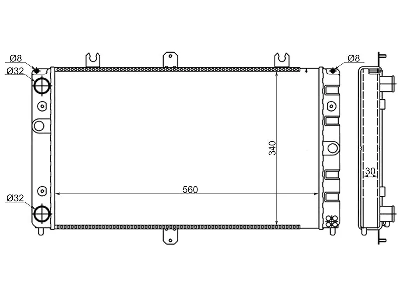 Радиатор LADA Priora 07-18 - Артикул SGLD0002 - Производитель Sat - Фото, Отзывы, Цены 