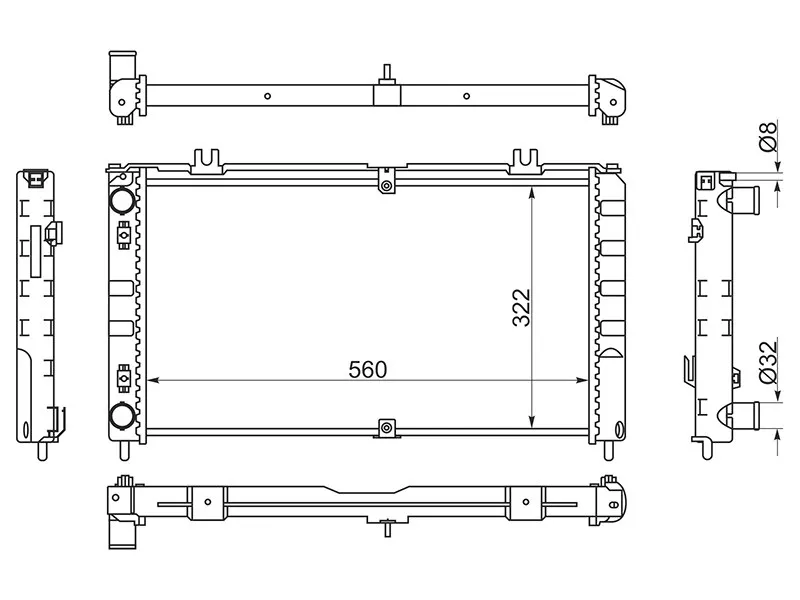 Радиатор LADA Priora 07-18 - Артикул SGLD00021 - Производитель Sat - Фото, Отзывы, Цены 