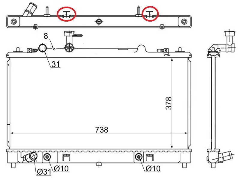 Радиатор Mazda 6 02-12 / Atenza 02-12 - Артикул SGMZ00052 - Производитель Sat - Фото, Отзывы, Цены 