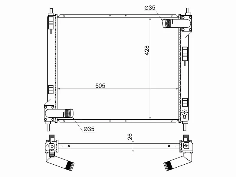Радиатор Nissan Juke 10-20 - Артикул SGNS0015 - Производитель Sat - Фото, Отзывы, Цены 