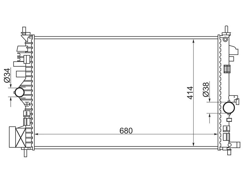 Радиатор Opel Insignia 08-17 / Saab 9-5 10-12 - Артикул SGOP0001081 - Производитель Sat - Фото, Отзывы, Цены 