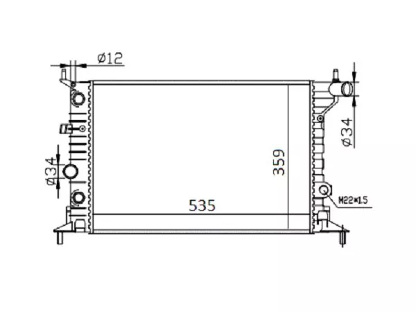 Радиатор Opel Vectra 95-03 - Артикул SGOP000196 - Производитель Sat - Фото, Отзывы, Цены 
