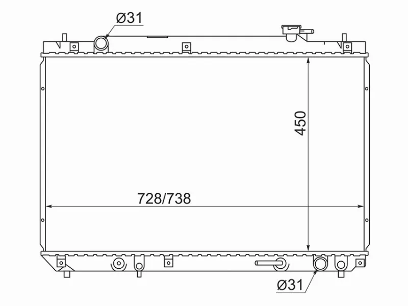 Радиатор Toyota Harrier (XU10) 97-03 - Артикул SGTY0003SXU10 - Производитель Sat - Фото, Отзывы, Цены 