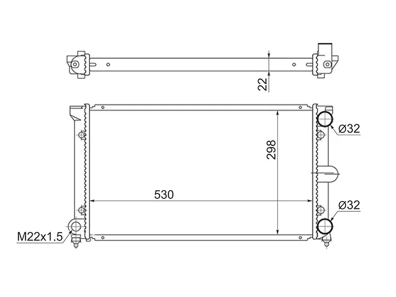 Радиатор Volkswagen Passat 88-93 - Артикул SGVW0001 - Производитель Sat - Фото, Отзывы, Цены 