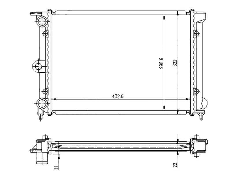 Радиатор Volkswagen Golf 83-91 / Jetta 84-91 - Артикул SGVW00012 - Производитель Sat - Фото, Отзывы, Цены 