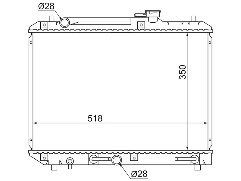 Радиатор Suzuki Baleno 95-02 / Cultus 95-02 - Артикул SK0002 - Производитель Sat - Фото, Отзывы, Цены 