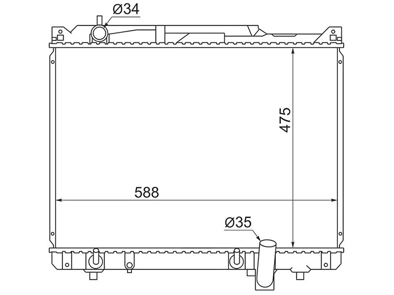 Радиатор Suzuki Escudo 97-05 / Grand Vitara 97-05 - Артикул SK0004 - Производитель Sat - Фото, Отзывы, Цены 