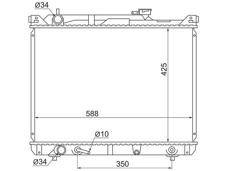 Радиатор Suzuki Escudo 97-05 / Grand Vitara 97-05 - Артикул SK00041 - Производитель Sat - Фото, Отзывы, Цены 